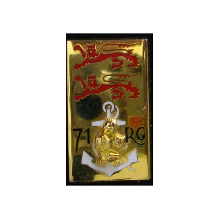 Insigne métallique du 71° régiment du génie de fabrication Boussemart G. 2149