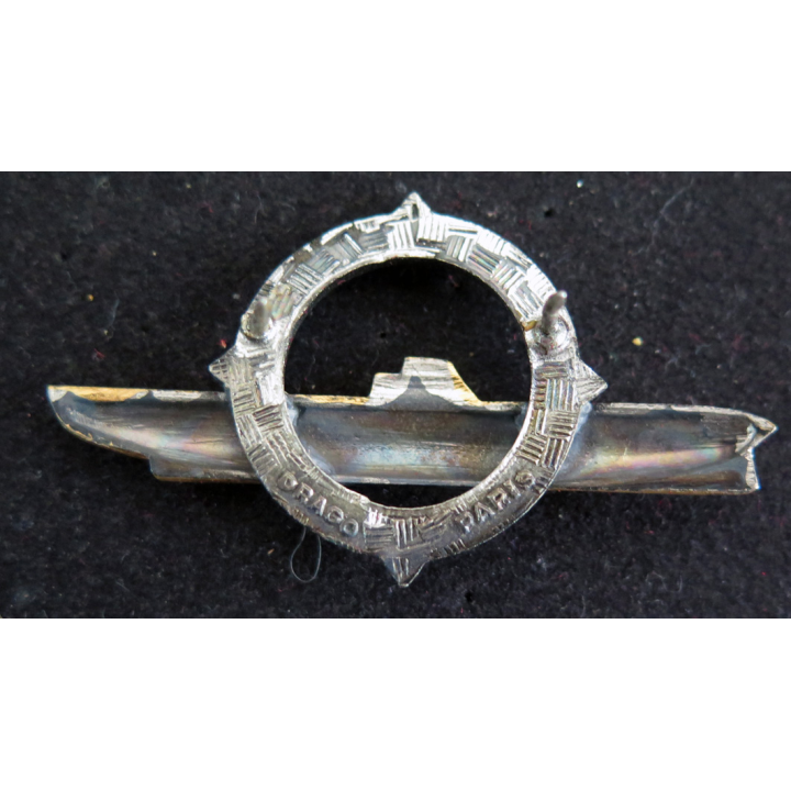 MARINE : Brevet élémentaire de sous-marinier ancien Drago Paris attaches pin's