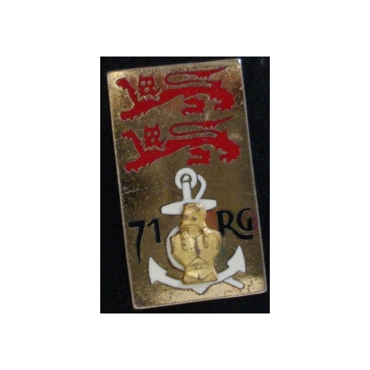 Insigne métallique du 71° régiment du génie de fabrication Drago G. 2149