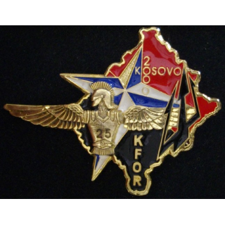 25°RGA : insigne du 25° régiment du génie de l'air au Kosovo en 2000