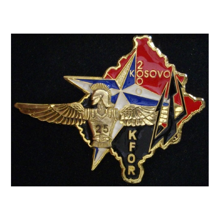 25°RGA : insigne du 25° régiment du génie de l'air au Kosovo en 2000