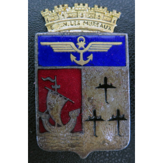 BAN : insigne de la Base aéronavale des Mureaux Arthus Bertrand Paris en émail