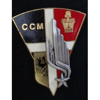 1°RI CCM : insigne de la compagnie de contre mobilité du 1° régiment d'infanterie de fabrication Delsart
