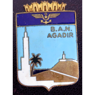 BAN : insigne de la Base aéronavale d'Agadir Arthus Bertrand Paris en émail