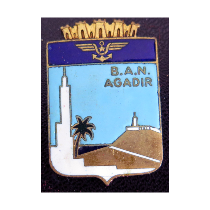 BAN : insigne de la Base aéronavale d'Agadir Arthus Bertrand Paris en émail