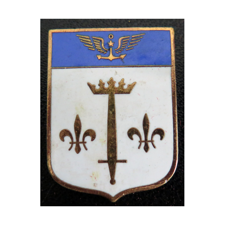 35 F : Insigne de la Flotille aéronavale 35 F Porte hélicoptère Jeanne D'Arc FIA en émail