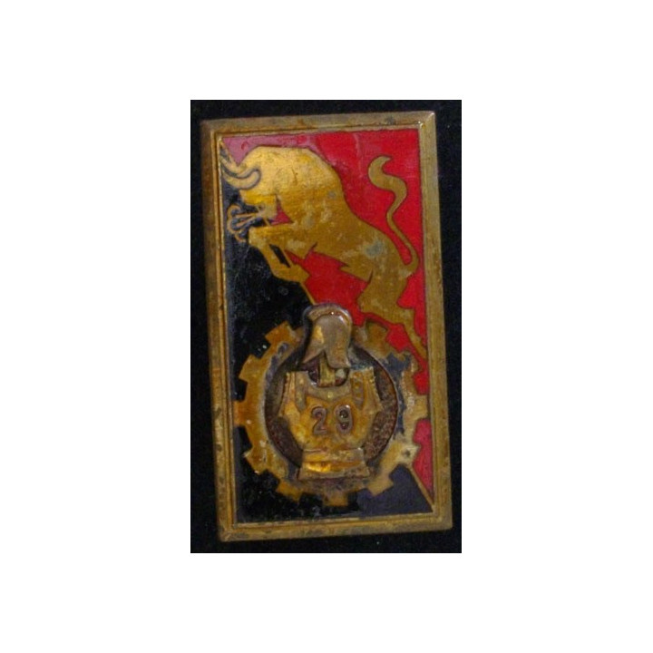 29° BMEEG : insigne du 29° bataillon mixte d'entretien et d'entrepôts du génie de fabrication Drago Olivier Métra G. 868