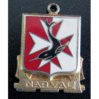 NARVAL : Insigne de porte clefs du sous-marin NARVAL en émail Arthus Bertrand Paris