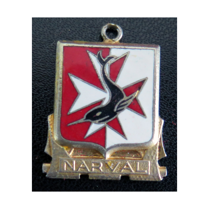 NARVAL : Insigne de porte clefs du sous-marin NARVAL en émail Arthus Bertrand Paris