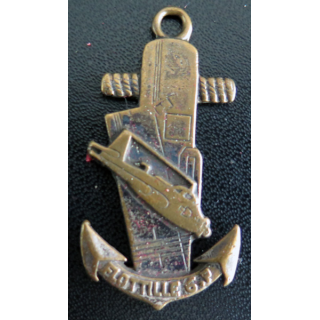 6 F : Porte Clefs de la Flottille aéronavale 6 F en bronze