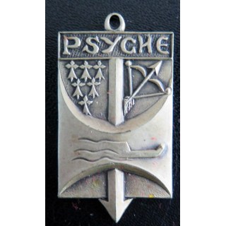 retirage de l'insigne argenté du sous-marin côtier PSYCHÉ avec organeau Arthus Bertrand Paris