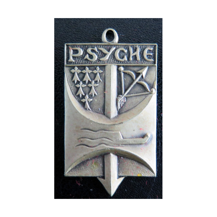 retirage de l'insigne argenté du sous-marin côtier PSYCHÉ avec organeau Arthus Bertrand Paris