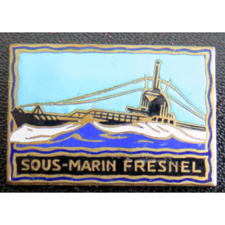 Insigne du sous-marin FRESNEL Drago Béranger en émail sans attache