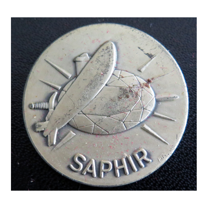 Rondache argentée du sous-marin SAPHIR FIA