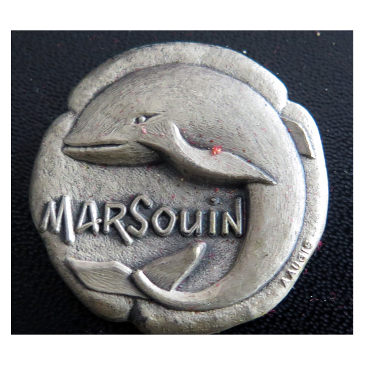 Rondache argentée du sous-marin MARSOUIN FIA
