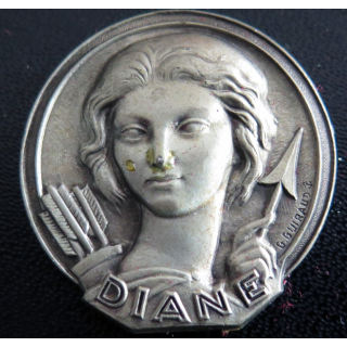 Rondache argentée du sous-marin DIANE sans attache