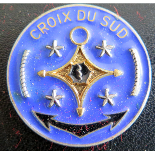 Rondache émaillée du dragueur côtier la CROIX DU SUD FIA