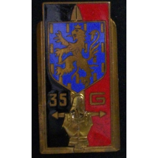 35°BG : 35°BATAILLON DU GÉNIE (D 1130) 2 ATTACHES SOUDÉES ÉMAIL