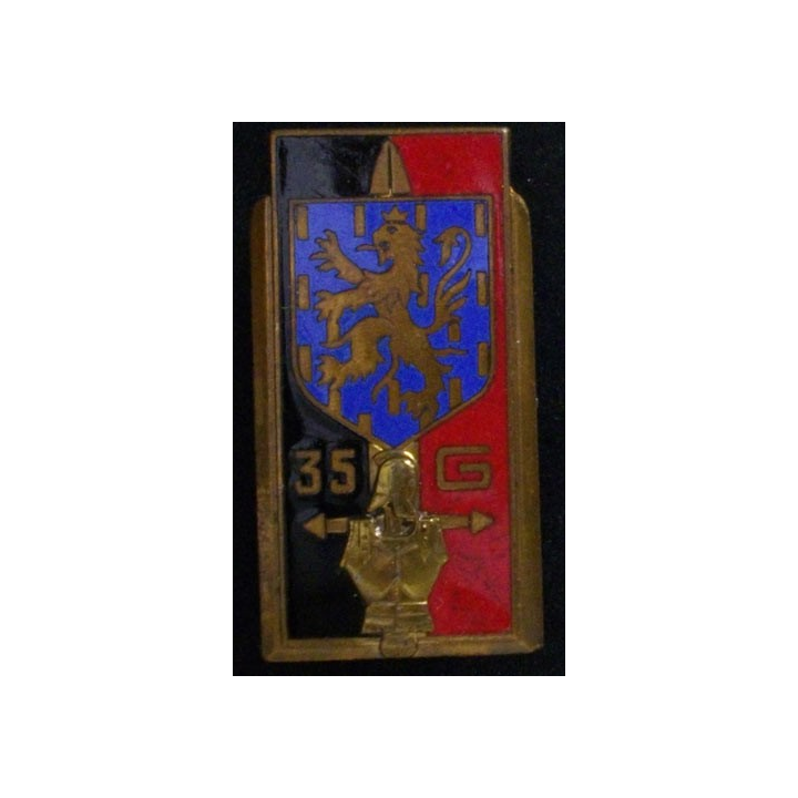 35°BG : 35°BATAILLON DU GÉNIE (D 1130) 2 ATTACHES SOUDÉES ÉMAIL