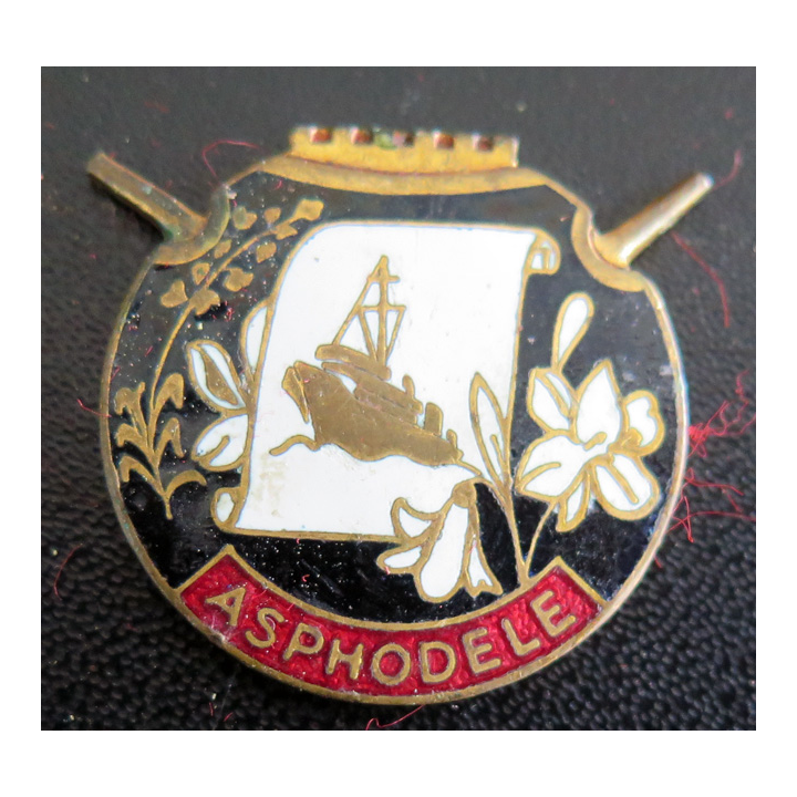 ASPHODÈLE : insigne du Dragueur ASPHODÈLE ex 314 Augis en émail