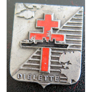 DIELETTE : insigne refrappé et émaillé du Chasseur 14 DIELETTE Arthus Bertrand Paris