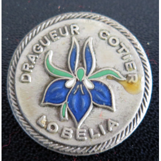 LOBELIA : insigne du dragueur côtier Lobelia en émail (modèle AUGIS)
