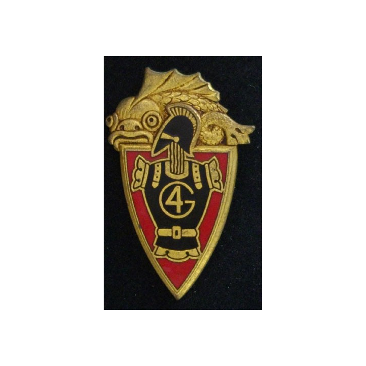 4° RG : 4° RÉGIMENT DU GÉNIE (DRAGO 211) ÉMAIL 1 ATTACHE ABSENTE