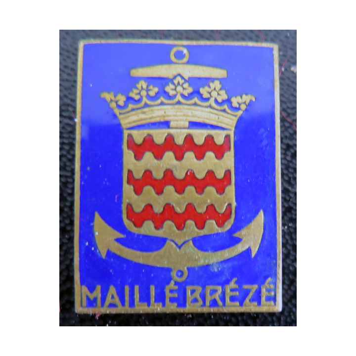 MAILLE BREZE : Insigne de l'escorteur d'escadre Maillé Brézé Arthus Bertrand Paris en émail
