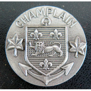 CHAMPLAIN : Rondache argentée du Champlain FIA