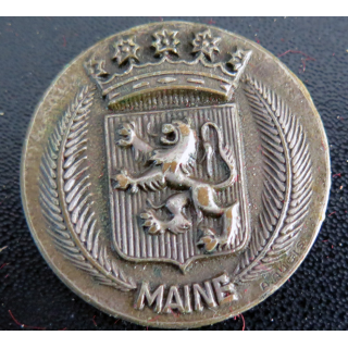 MAINE : Rondache argentée du Maine (modèle Augis)