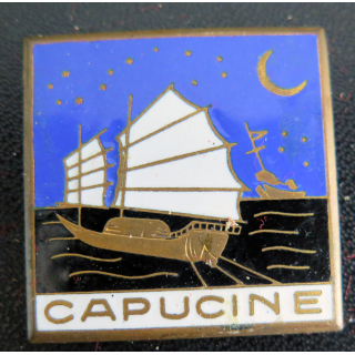 CAPUCINE : insigne du Dragueur ex 322 Capucine AUGIS en émail