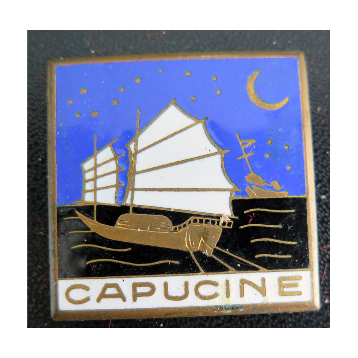 CAPUCINE : insigne du Dragueur ex 322 Capucine AUGIS en émail