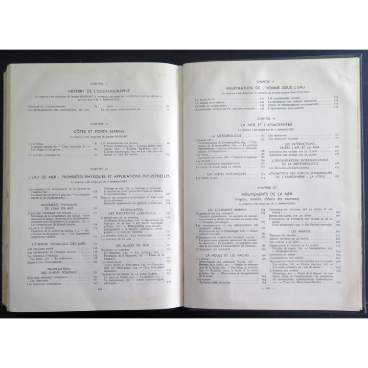 La Mer 1953 Larousse 16 hors texte en couleurs et 870 illustrations