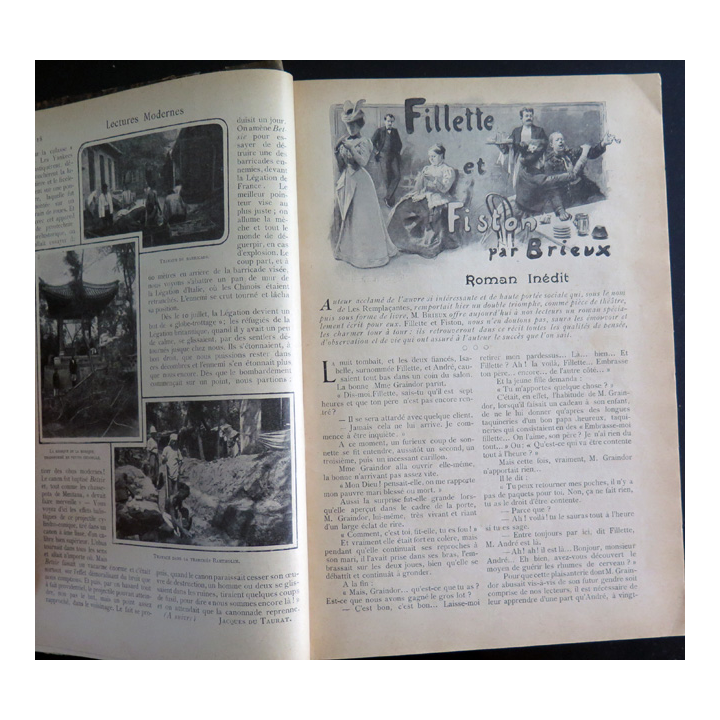 Lectures modernes volume 1 année 1902 - Monsieur Loubet intime - nos angoisses en chine - fillette et fiston par Brieux - Pernel