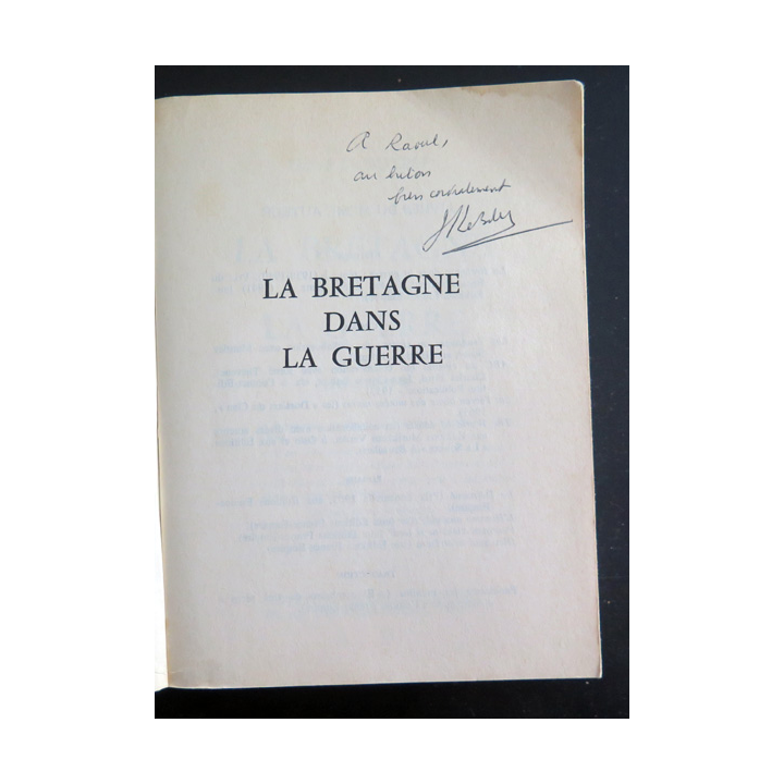 La Bretagne dans la guerre tome 3 de Hervé le Boterf 1971