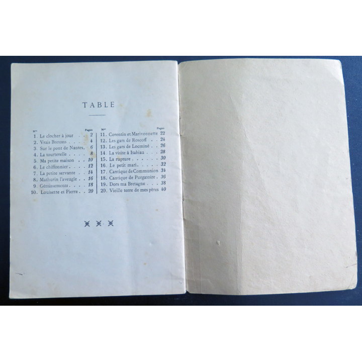 20 chansons bretonnes harmonisées par G. Arnoux 1933