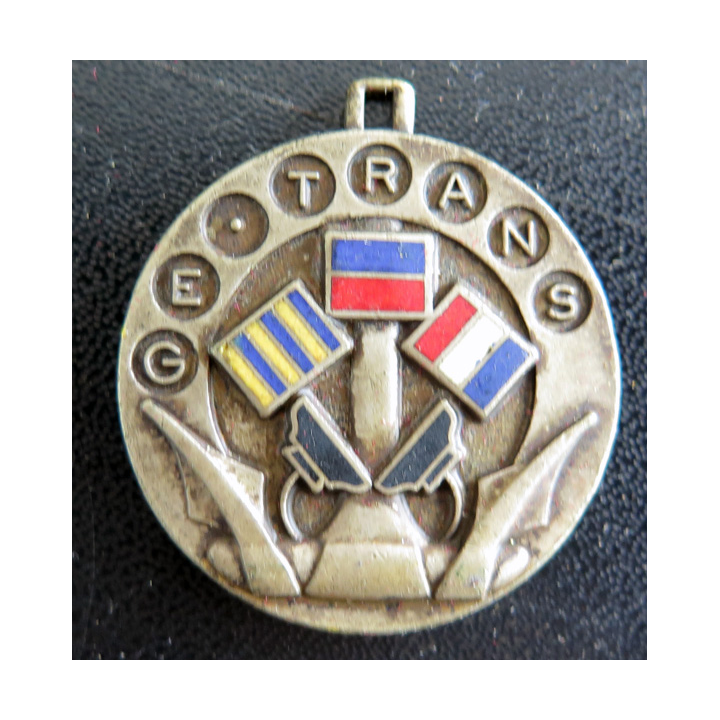 GE TRANS : insigne du groupe des écoles de Transmissions de la Marine nationale Arthus Bertrand Paris en émail