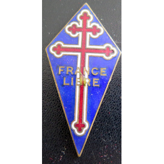 FNFL : insigne des Forces navales Françaises libres 65 x 31 (perchoir) en émail