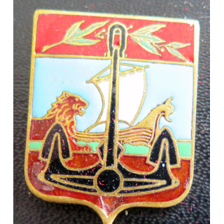 MARINE BONE : insigne de la Marine Bone AUGIS (marquage en relief) en émail
