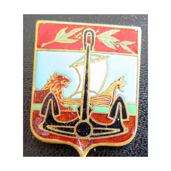 MARINE BONE : insigne de la Marine Bone AUGIS (marquage en relief) en émail