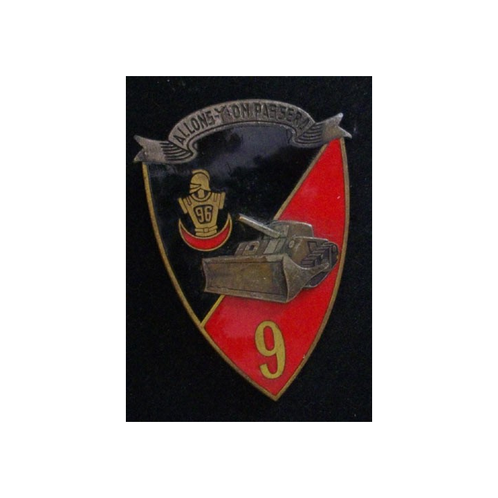 9° RG : 9° RÉGIMENT DU GÉNIE (SANS) ÉMAIL ÉPINGLE COUPÉE