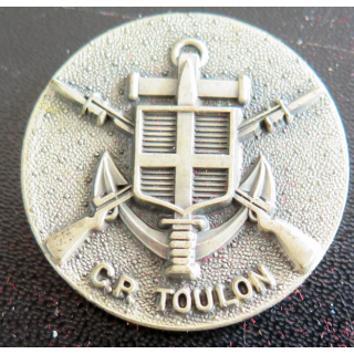 CP TOULON  : rondache argentée du Corps de protection des fusiliers marins de Toulon FIA
