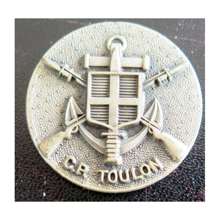 CP TOULON  : rondache argentée du Corps de protection des fusiliers marins de Toulon FIA