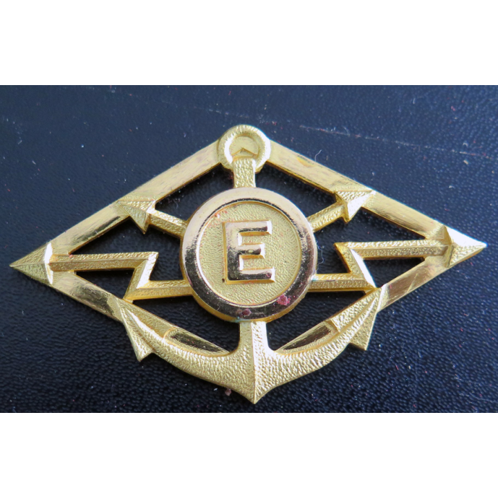 Brevet électro : Insigne de brevet électronicien de la Marine attaches pin's cassées