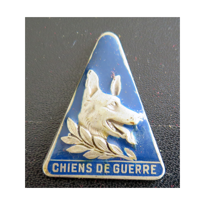 Insigne des chiens de guerre fond bleu Drago Paris