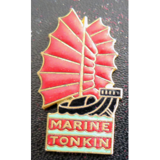 MARINE TONKIN : insigne de la Marine au Tonkin Drago Olivier Métra en émail