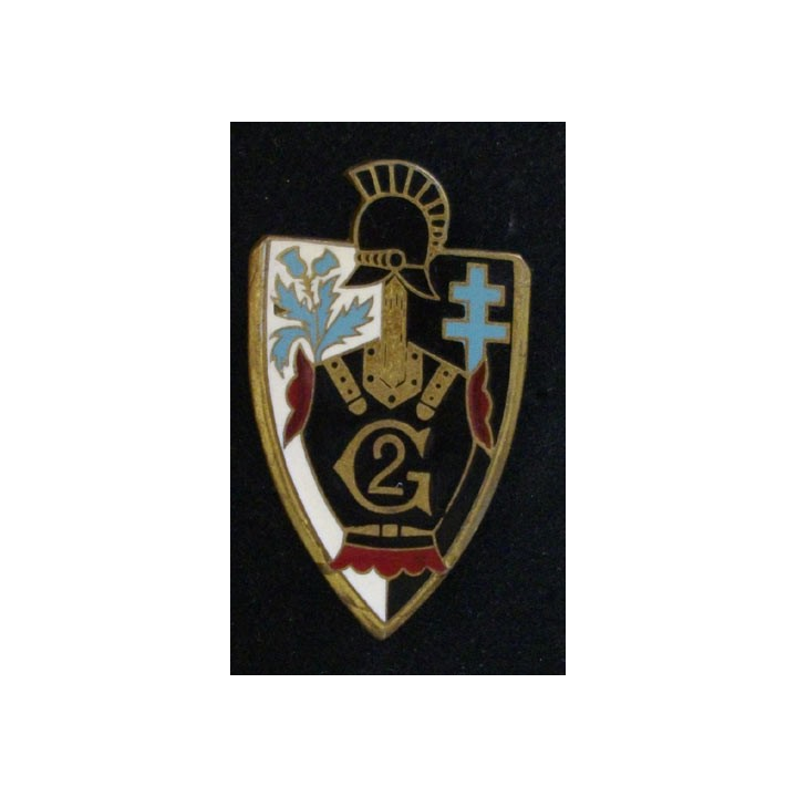insigne du 2° régiment du génie de fabrication Drago Paris H. 330