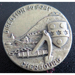 DP CHERBOURG : rondache argentée de la Direction du port de Cherbourg FIA
