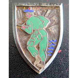 1/2 BRIGADE DE FM : insigne de la demi brigade de fusiliers marins écu argenté Arthus Bertrand Paris en émail