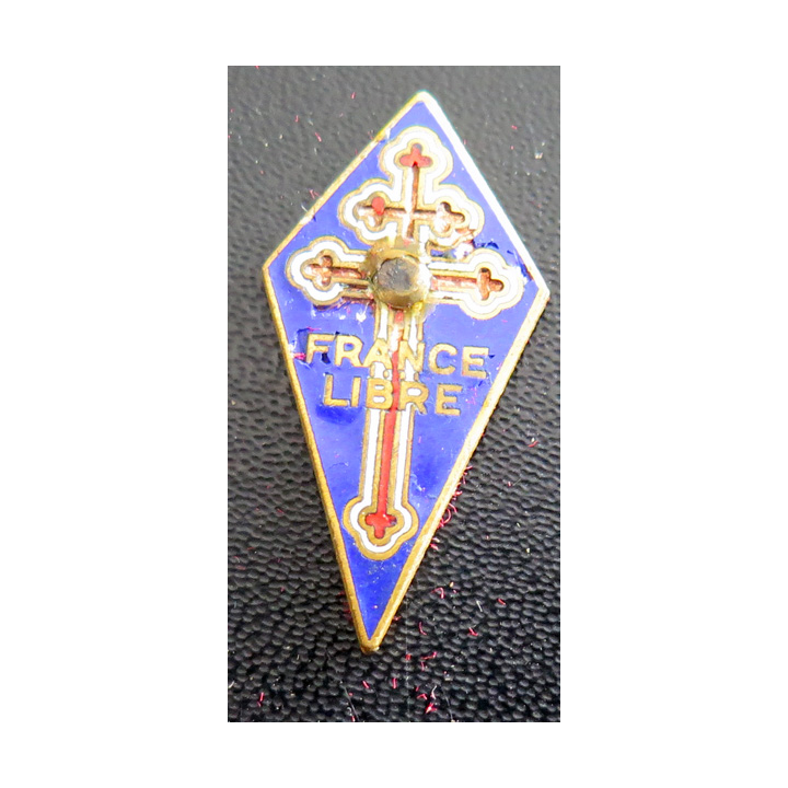 FNFL : insigne des Forces navales Françaises libres 33 x 17 (perchoir) en émail